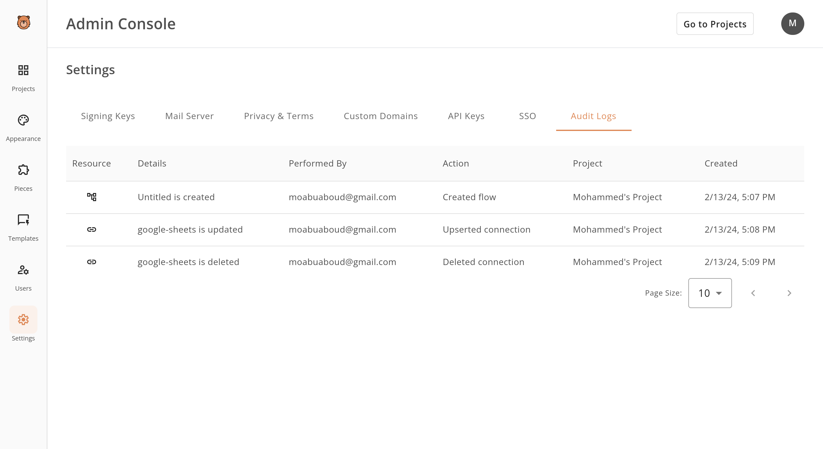 Audit Logs